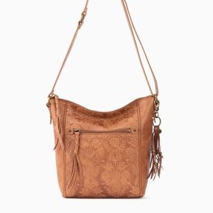 The Sak Ashland Crossbody - tobacco floral emboss